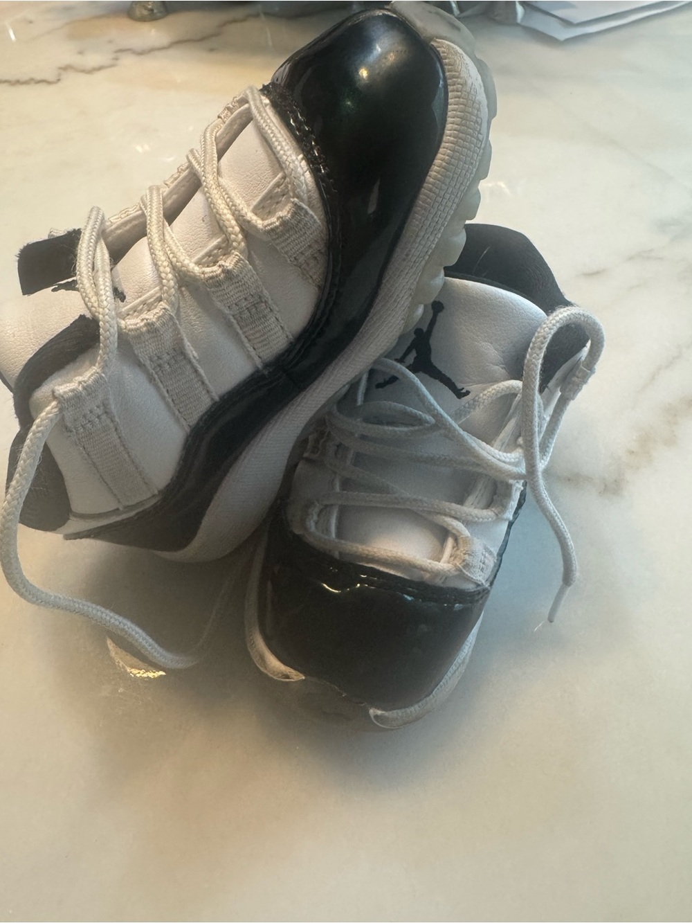Jordan Kids Black and White Low-Top Basketball Sneakers